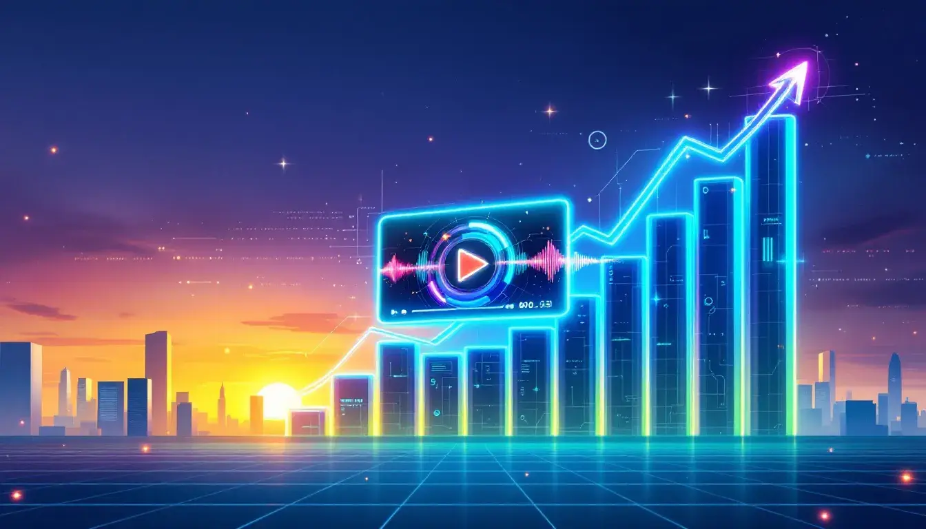 An illustration emphasizing the importance of video content in growth advertising, particularly on platforms like YouTube.