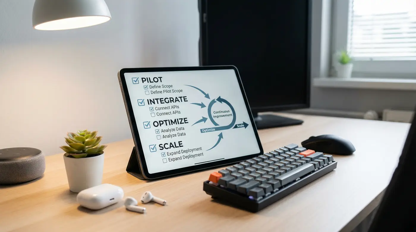 automation-implementation-checklist-pilot-integrate-optimize-scale