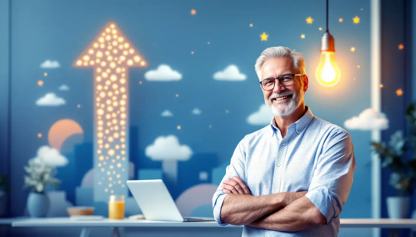 A business mentor providing guidance to a small business owner.