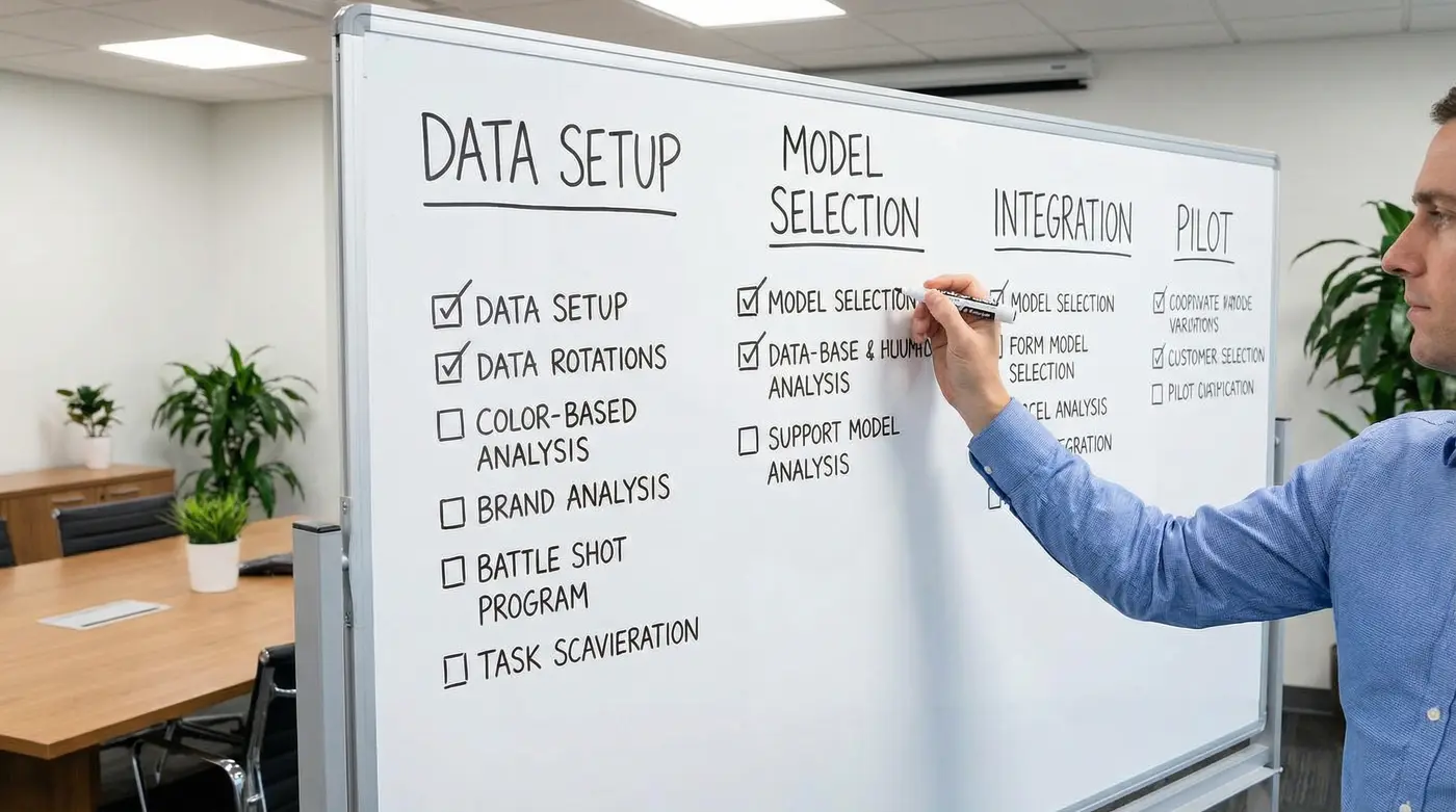 ai-implementation-checklist-data-setup-model-selection-integration-pilot