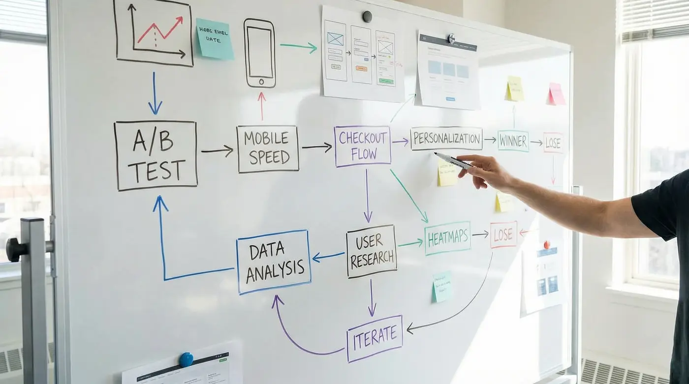 conversion-optimization-workflow-whiteboard