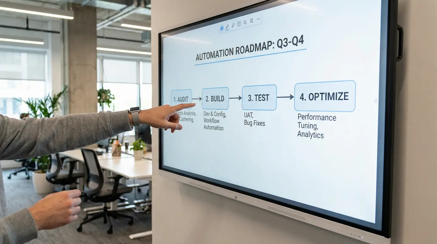 automation-roadmap-steps-on-digital-board-with-clear-labels