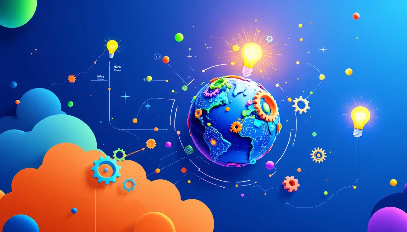 A visual representation of key characteristics of successful business ideas, showcasing various business activities.