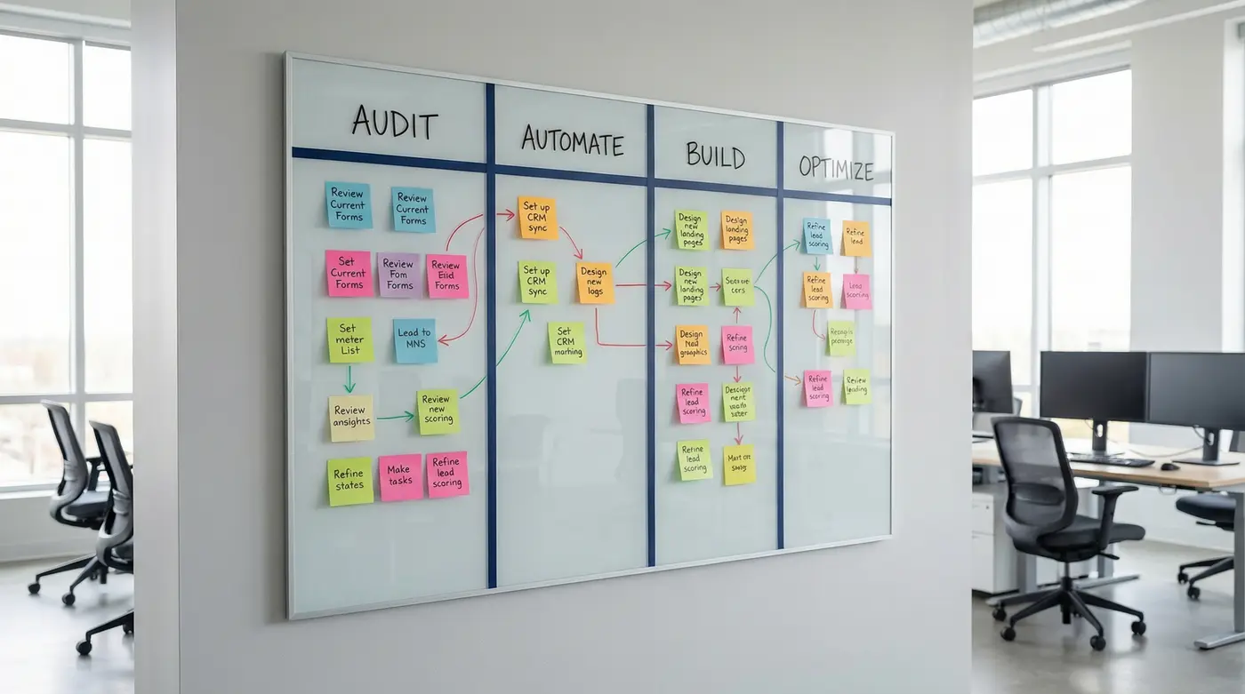 lead-capture-implementation-checklist-whiteboard