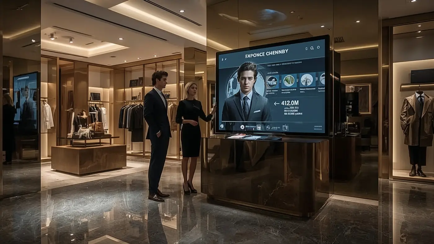 Luxury retail client using AI-powered concierge station for personalized recommendations
