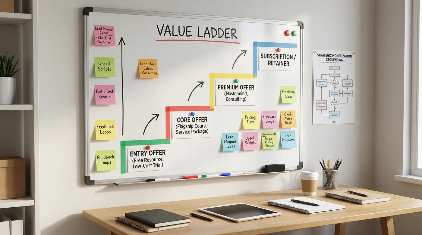 value-ladder-funnel-process-board