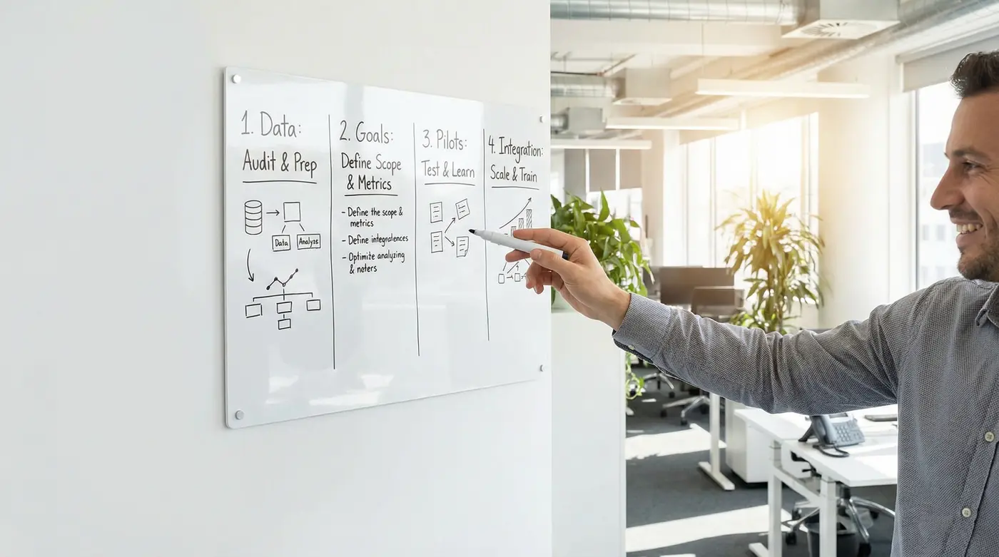 ai-implementation-checklist-whiteboard-steps