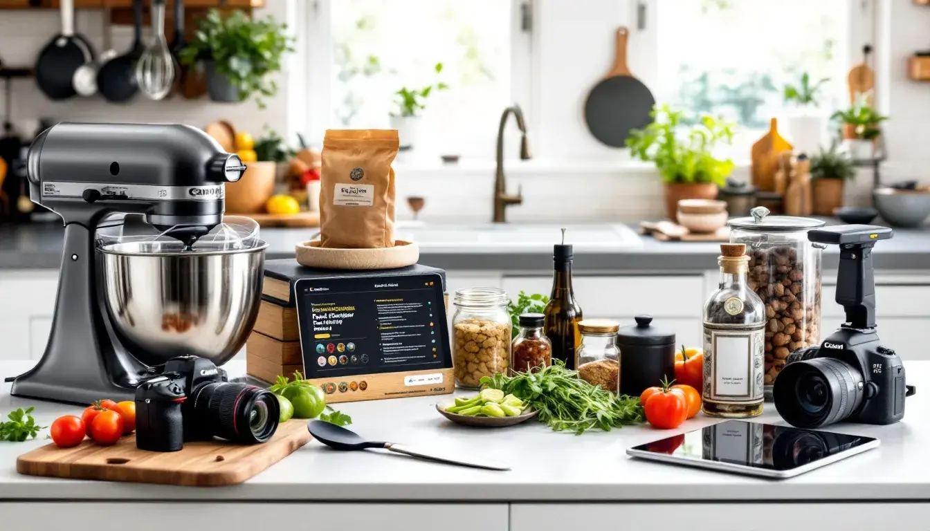 Essential tools for successful food blogging, featuring key tools and resources.