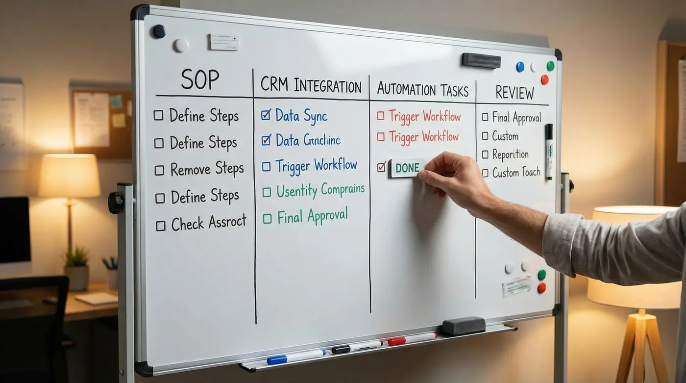 sop-crm-automation-checklist-process-board