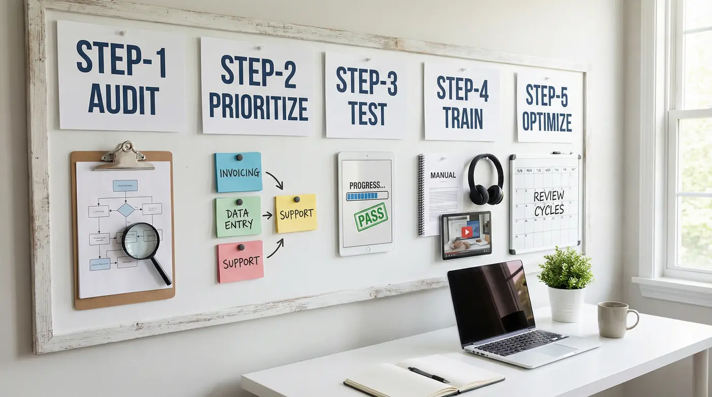 automation-steps-checklist-audit-prioritize-test-train-optimize