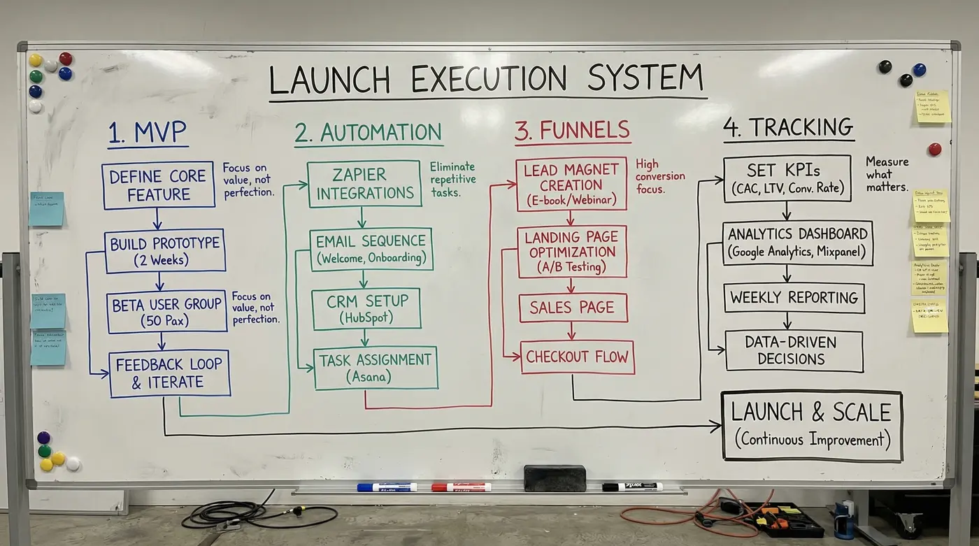 launch-workflow-checklist-mvp-automation-funnels-tracking