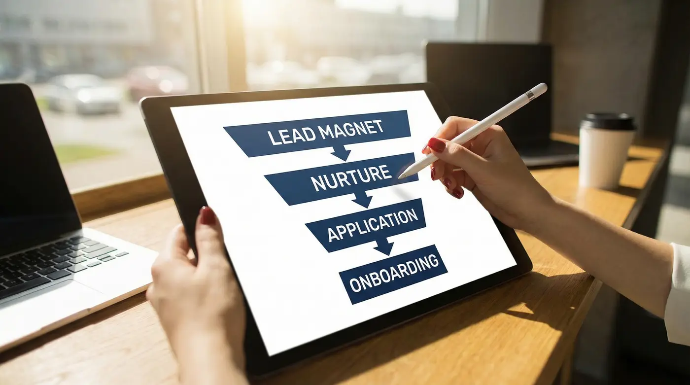 marketing-funnel-tablet-diagram-with-steps